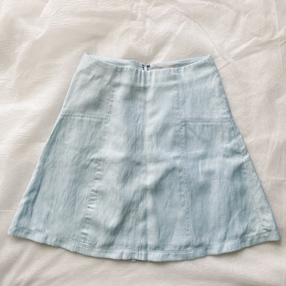 Loft A-line Pastel Blue Skirt